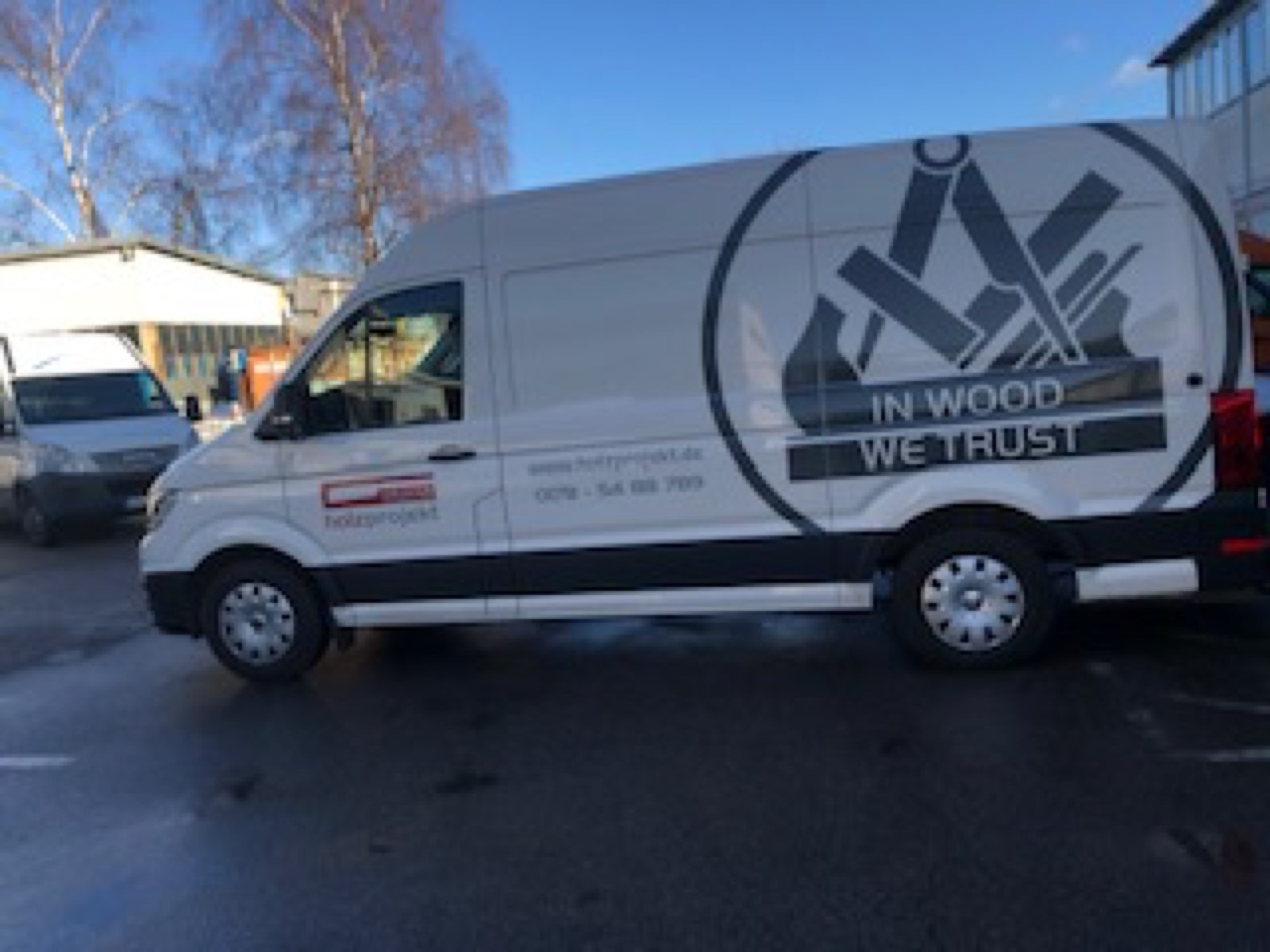 VW Crafter Zimmerei-Beschriftung