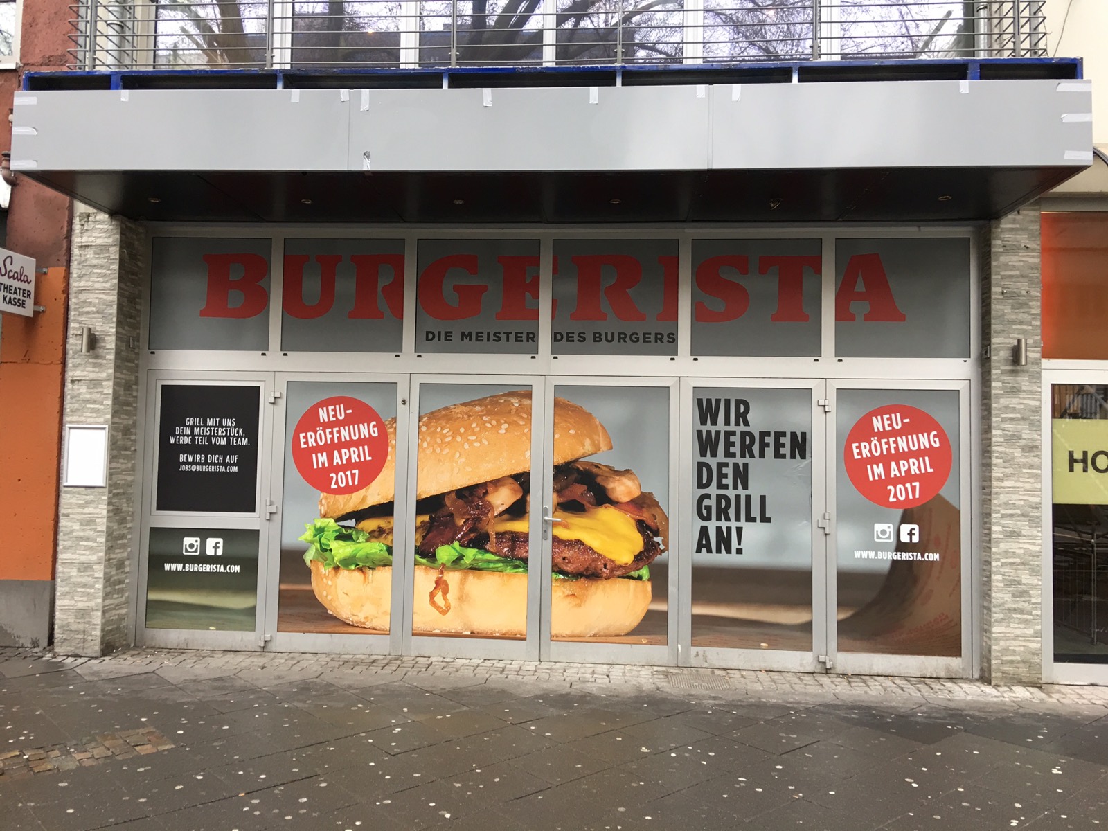 Schaufenstergestaltung Burgerista